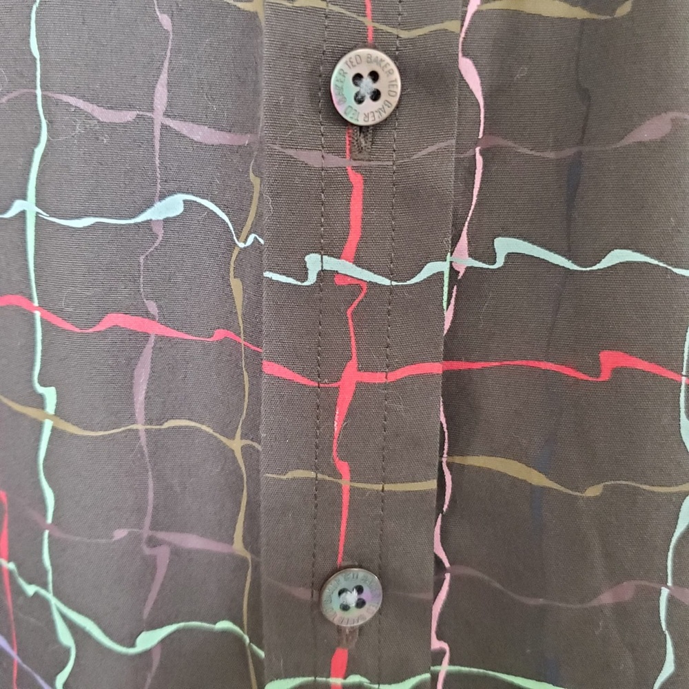 Ted Baker Men’s Button-Down Brown Pattern Shirt - image 5